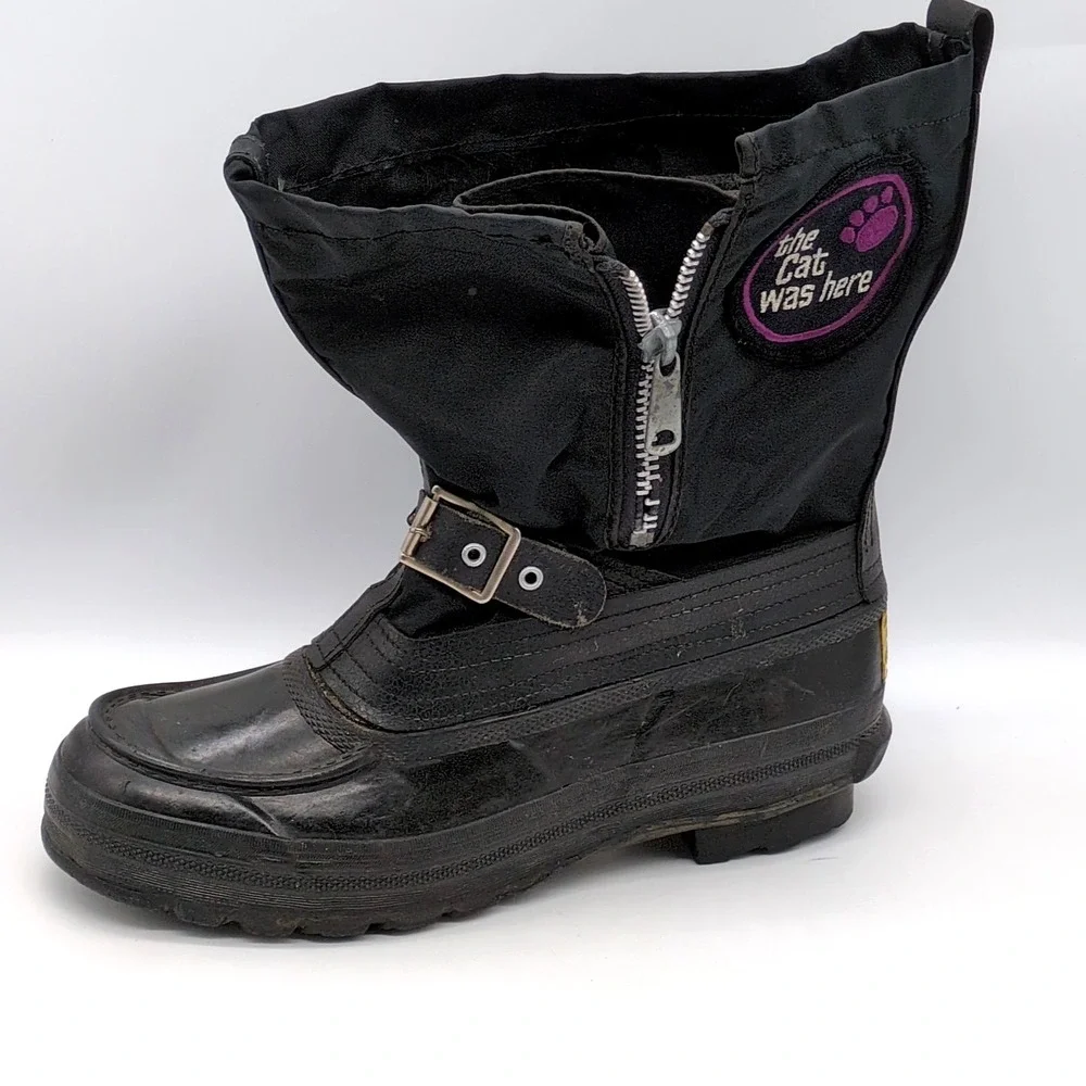 Vintage Arctic Cat Shoes Mens Black 8 Insulated Winter Boots The Cat Was‎ Here